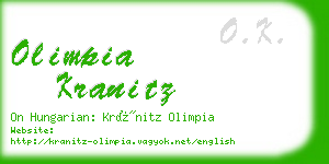 olimpia kranitz business card